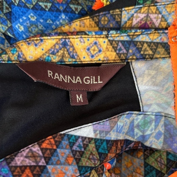 Anthropologie Ranna Gill Condesa Maxi Size M Geometric Studded Embroidered - Picture 13 of 16